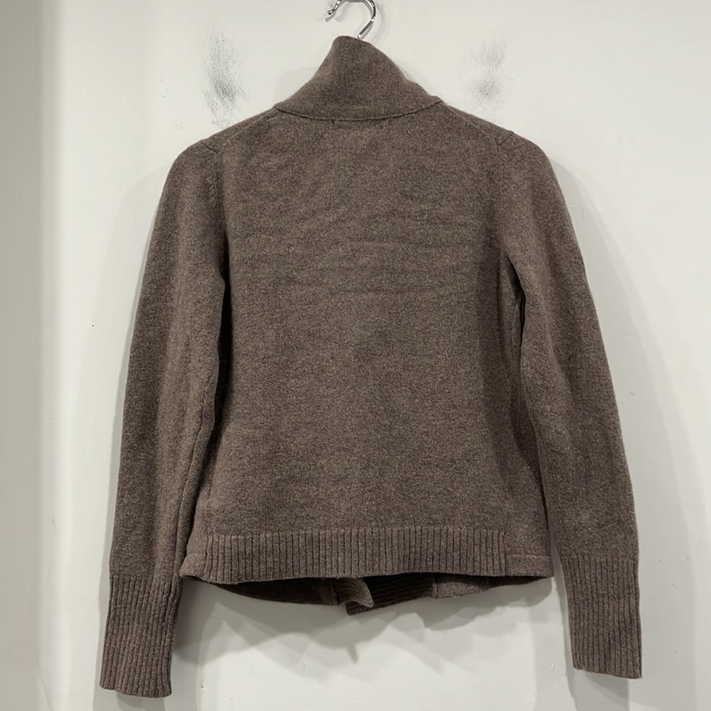 Banana Republic Lambswool Peacoat Buttoned Cardigan Sweater in Brown Pink M - Picture 9 of 12